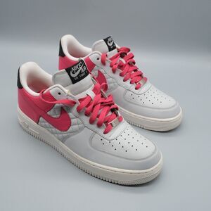 Nike Air Force 1 Pink and White Athletic Shoes